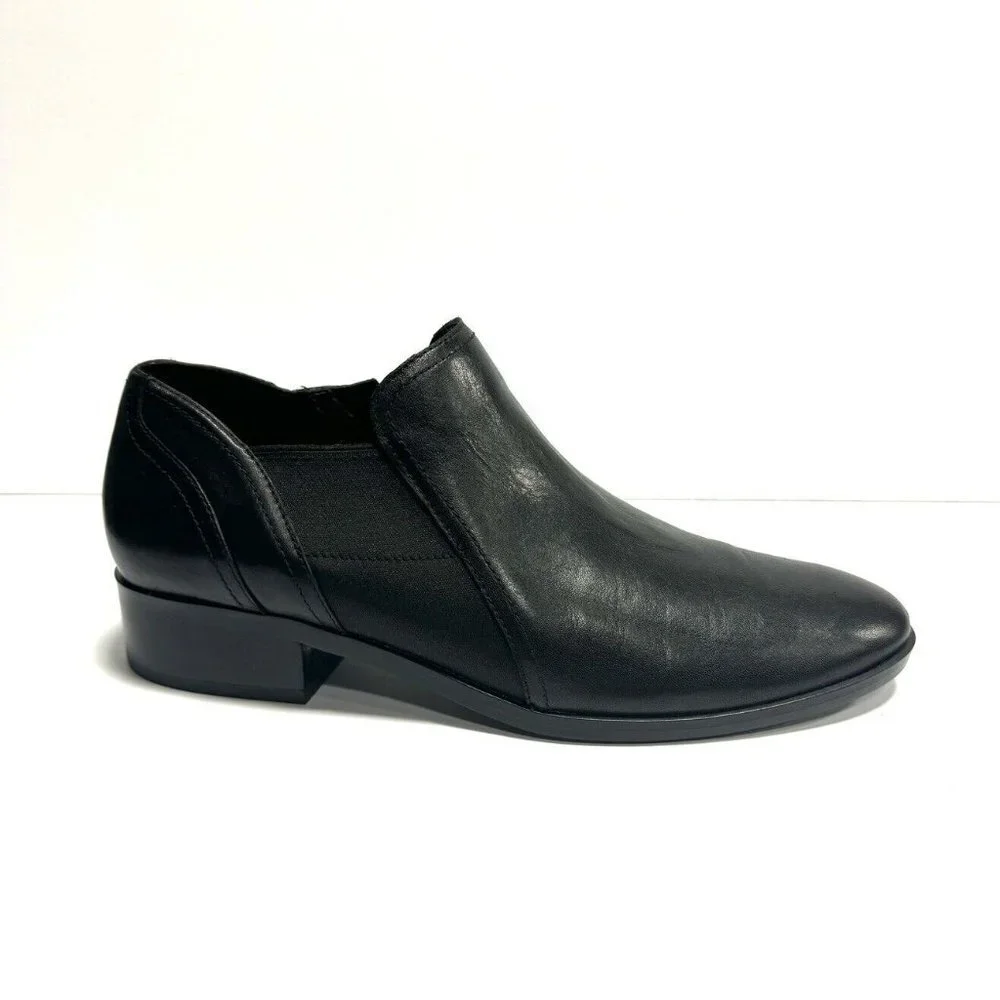 Naturalizer Womens Royal Boot Black Leather Size 9 Wide